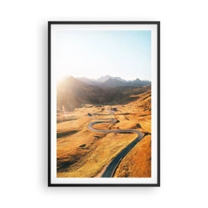 Poster în ramă neagră - Într-o vale de aur - 61x91 cm