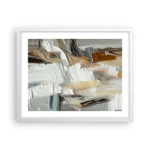 Poster în ramă albă - Stratificare colorată - 50x40 cm