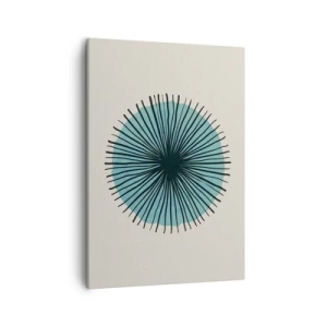 Tablou pe pânză - Radiant pe albastru - 50x70 cm