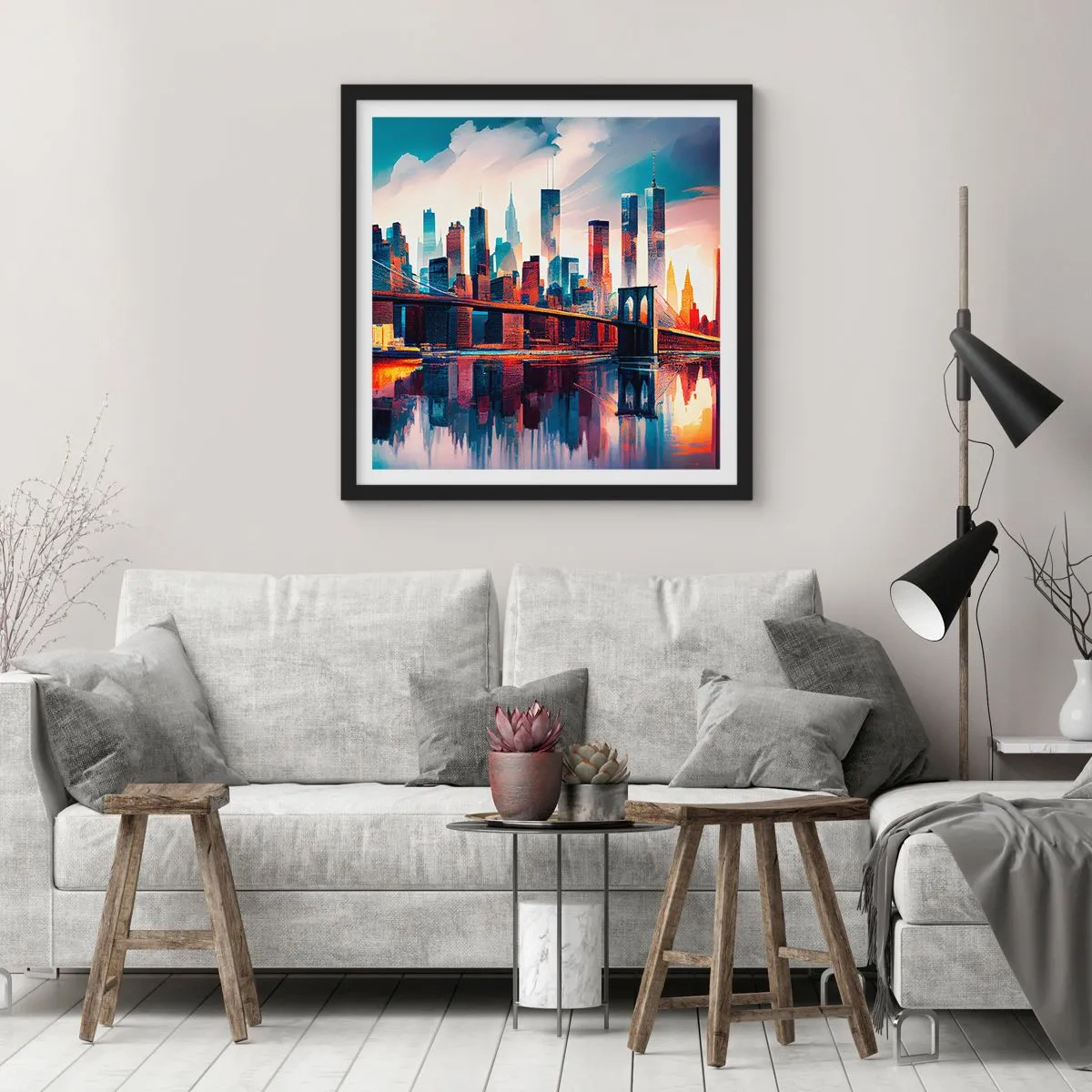 Poster în ramă neagră - New York fenomenal - 40x40 cm
