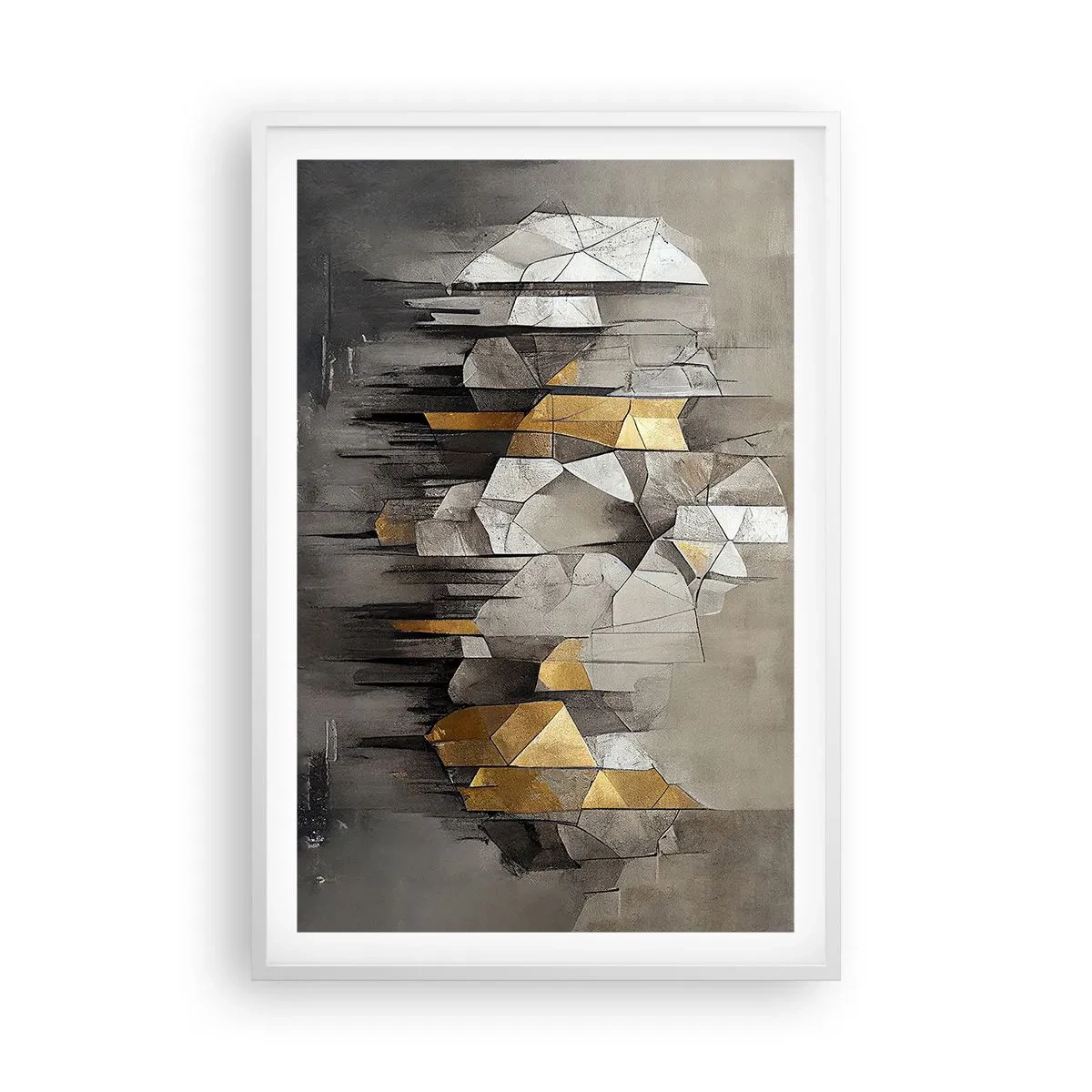 Poster în ramă albă - Compoziție de gheață și lumină - 61x91 cm