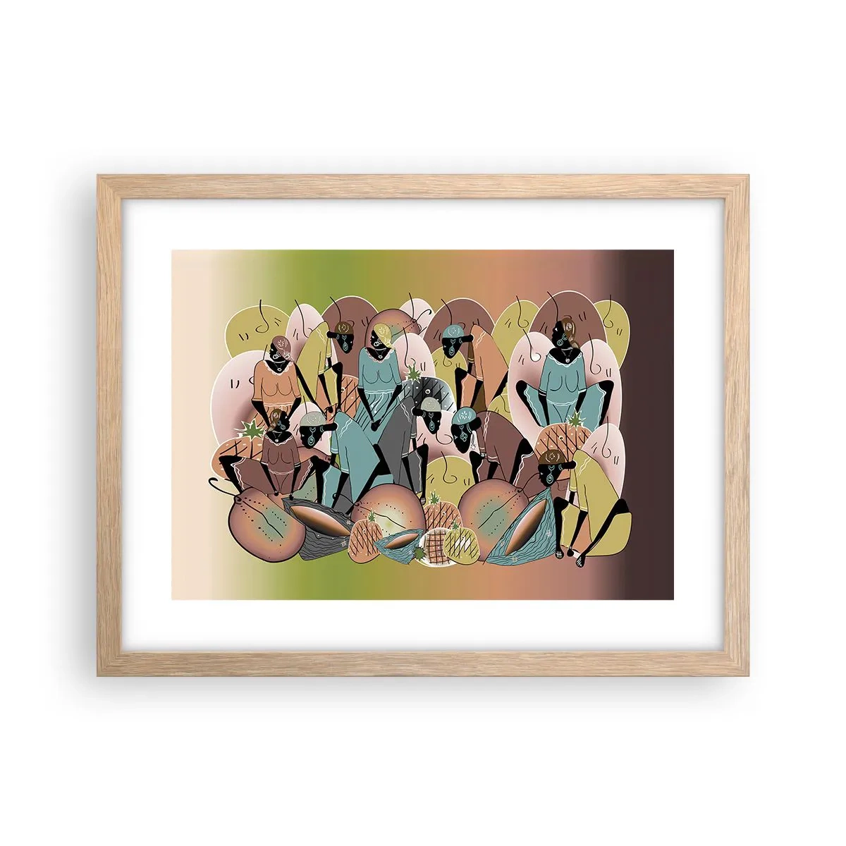 Poster în ramă de stejar deschis - Sărbătoarea cea mare se apropie - 40x30 cm