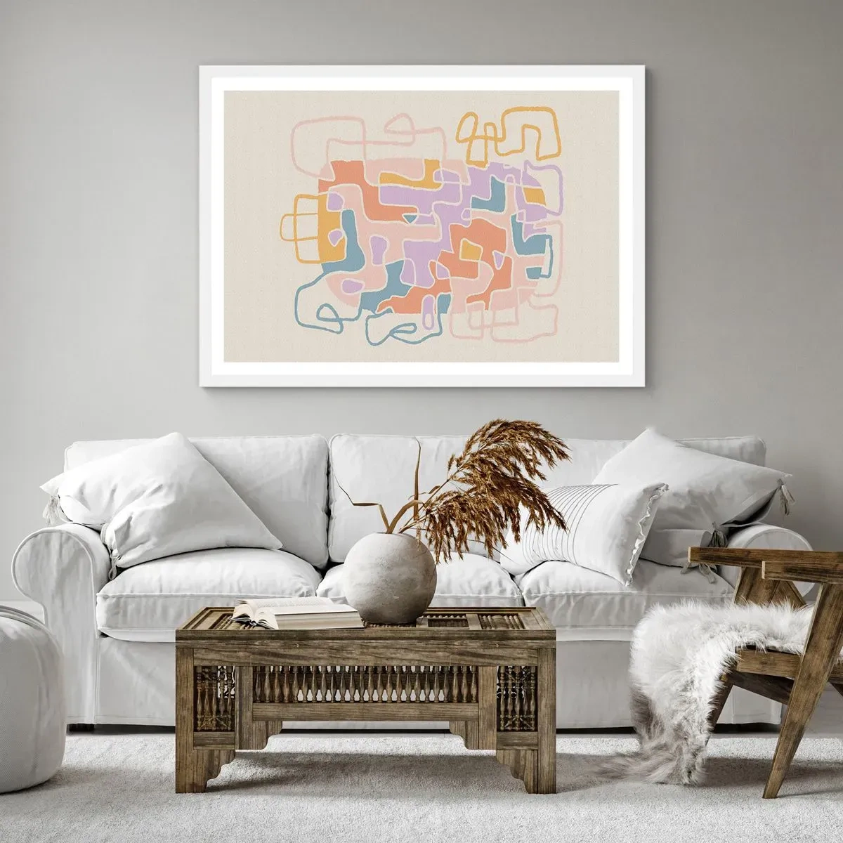 Poster în ramă albă - Labirintul - o aventură plină de bucurie - 70x50 cm