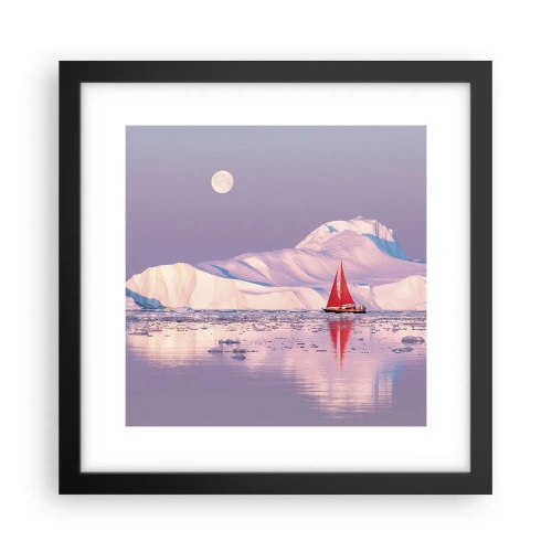 Poster în ramă neagră - Căldura pânzei, frigul gheții - 30x30 cm
