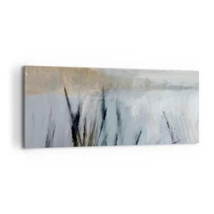 Tablou pe pânză - Câmpuri de iarnă - 100x40 cm