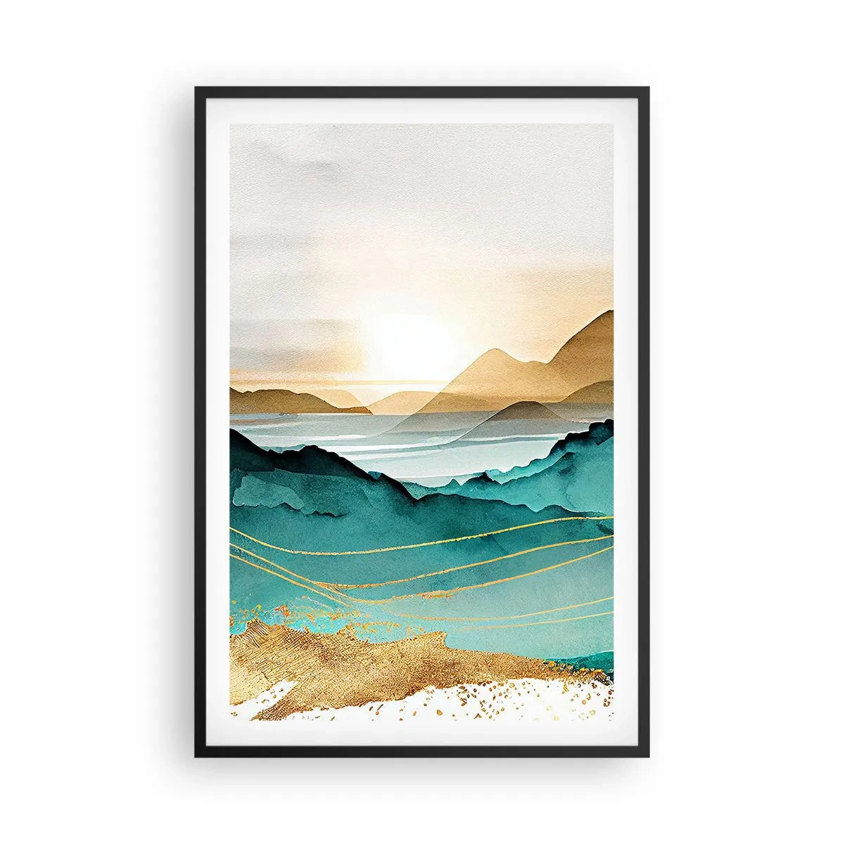 Poster în ramă neagră - La limita abstracției - peisaj - 61x91 cm