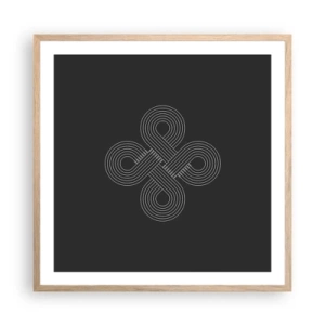 Poster în ramă de stejar deschis - În spirit celtic - 60x60 cm