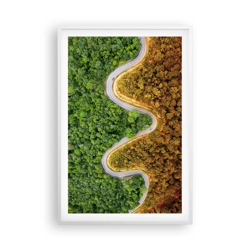 Poster în ramă albă - Frontiere și defilee - 61x91 cm