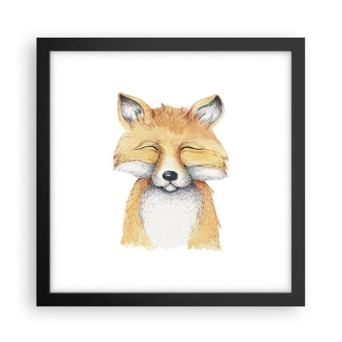 Poster în ramă neagră - Mofturi de vulpe - 30x30 cm