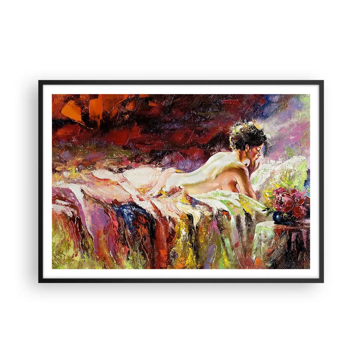 Poster în ramă neagră - Venus în gând - 100x70 cm