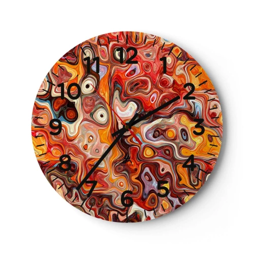 Ceas de perete - Ceas pe sticlă - Dacă nucile s-au topit în miere - 30x30 cm