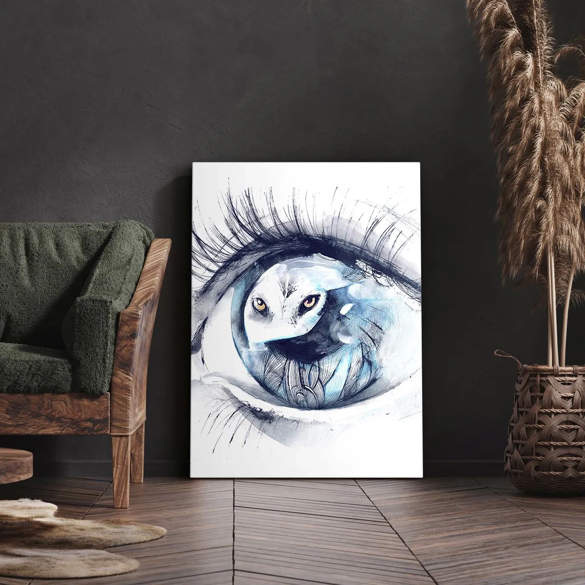 Tablou pe pânză - Ochi în ochi cu sălbăticia - 50x70 cm