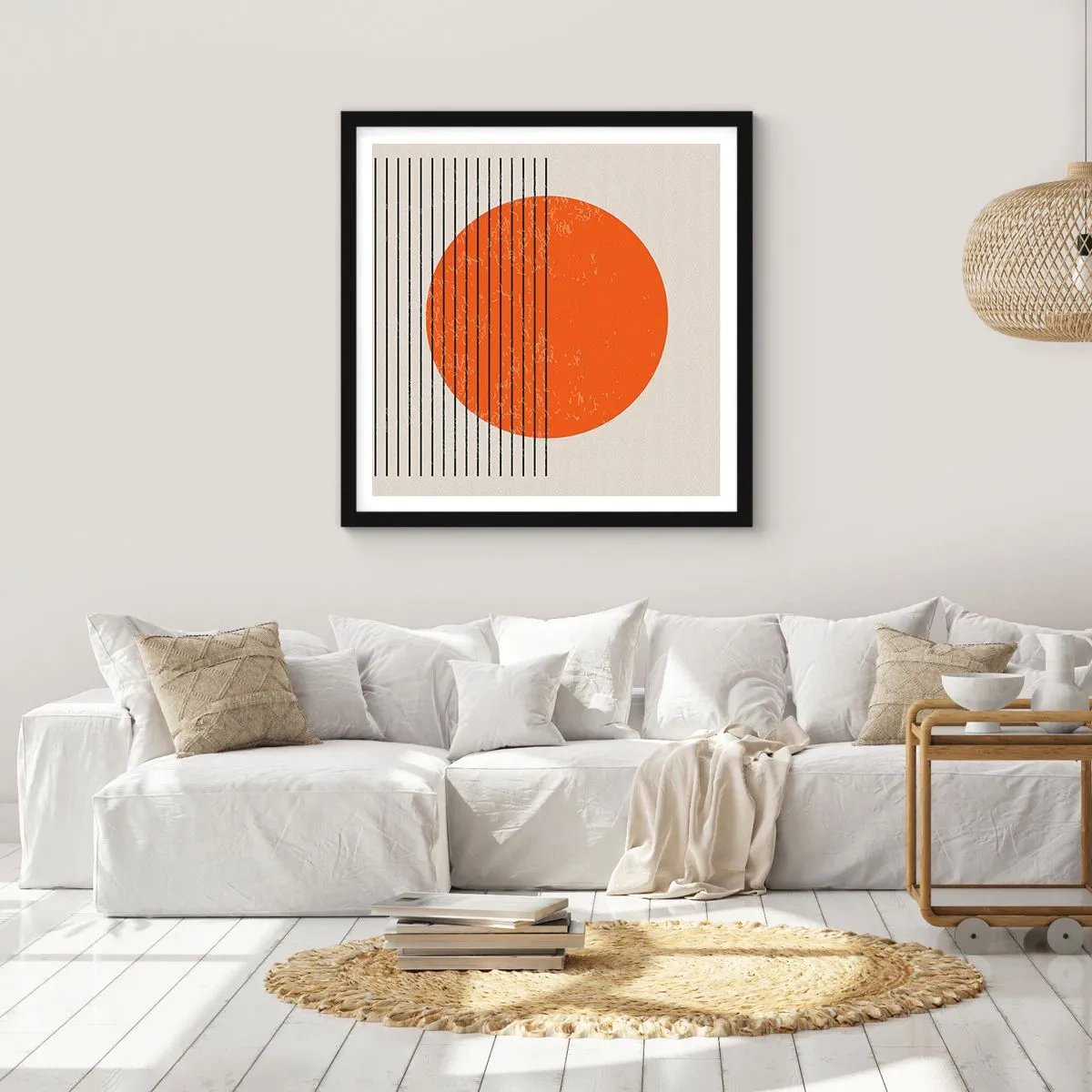 Poster în ramă neagră - Întotdeauna soarele - 30x30 cm
