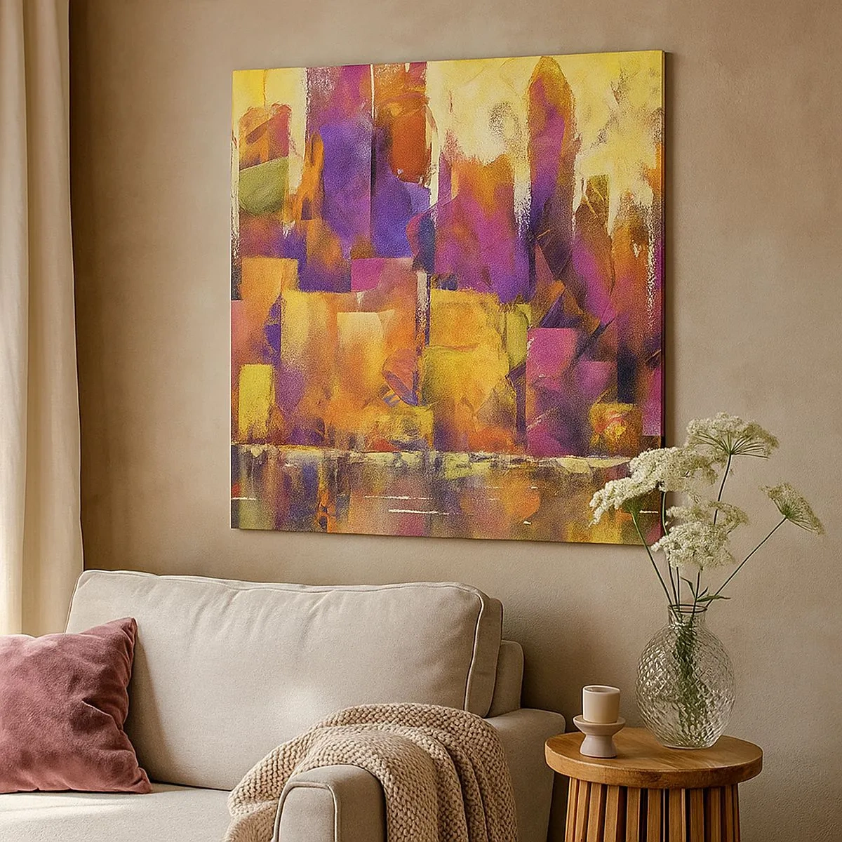 Tablou pe pânză - Compoziția metropolitană - 30x30 cm