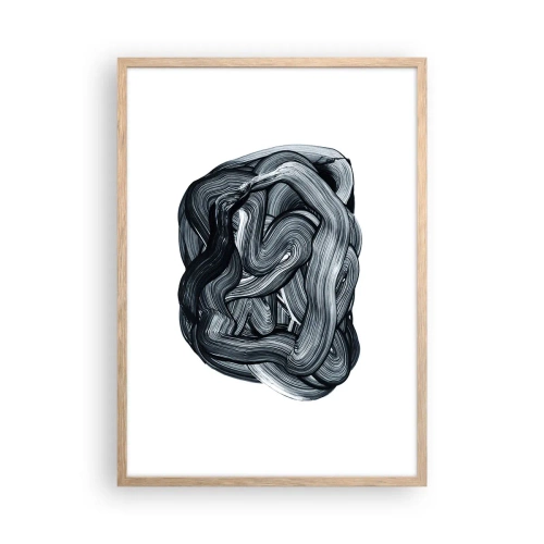 Poster în ramă de stejar deschis - Nu este atât de simplu - 50x70 cm