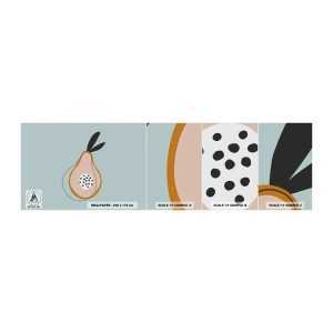 Mostră de Tapet Standard Eco - Pătrunzând în natura lucrurilor - Grafică, Pară, Bucată - 100x30 cm