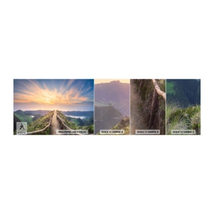 Mostră tapet autocolant Deluxe Sticker - Aproape de cer - Peisaj montan, Natură, Apus de soare - 100x30 cm