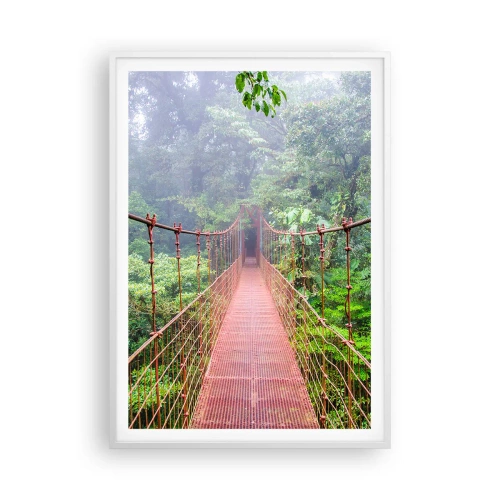 Poster în ramă albă - Suspendat deasupra coroanelor arborilor - 70x100 cm