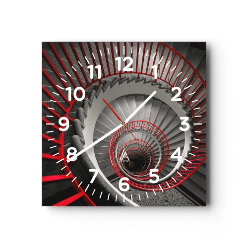 Ceas de perete - Ceas pe sticlă - Jocuri arhitecturale - 30x30 cm
