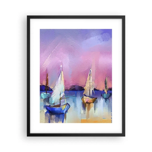 Poster în ramă neagră - Direcția: ape largi - 40x50 cm