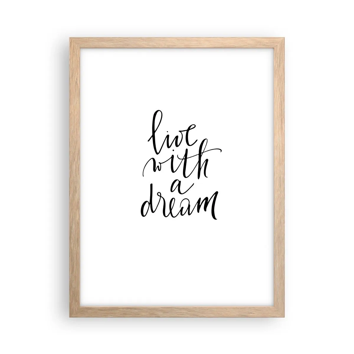 Poster în ramă de stejar deschis - Of course - 30x40 cm