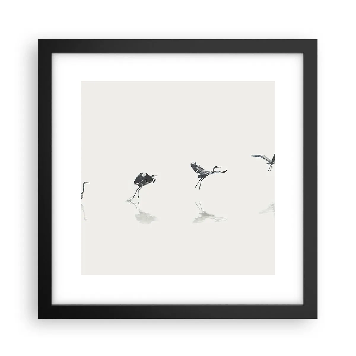 Poster în ramă neagră - Patru pași simpli - 30x30 cm