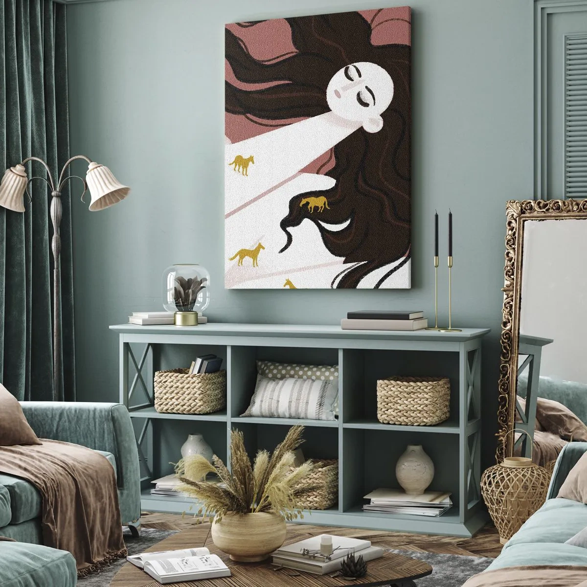 Tablou pe pânză - Visul despre calul de aur - 50x70 cm