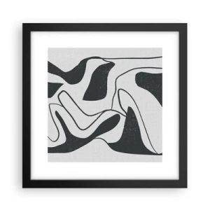 Poster în ramă neagră - Distracție abstractă în labirint - 30x30 cm