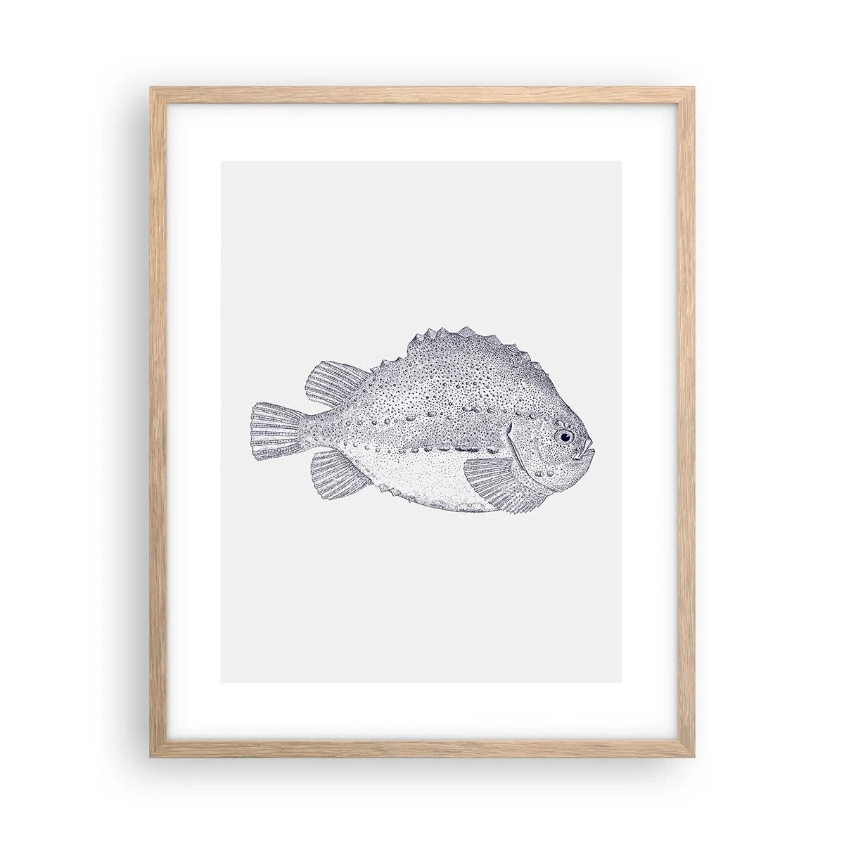 Poster în ramă de stejar deschis - Pentru albumul naturalistului - 40x50 cm