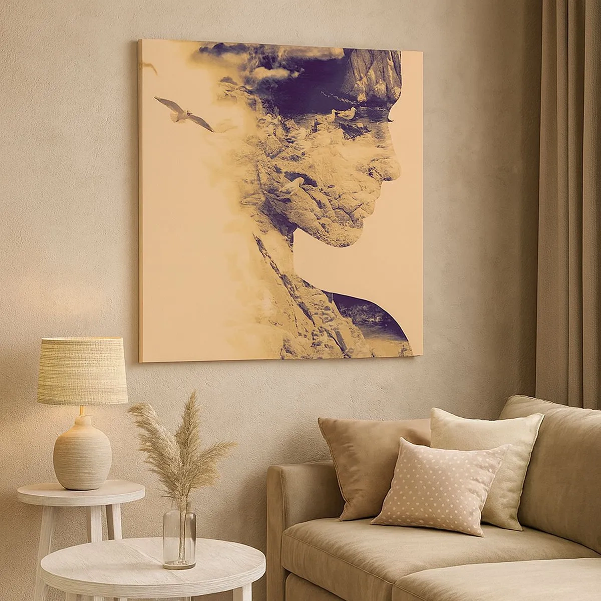 Tablou pe pânză - Frumoasă prin natura - 30x30 cm