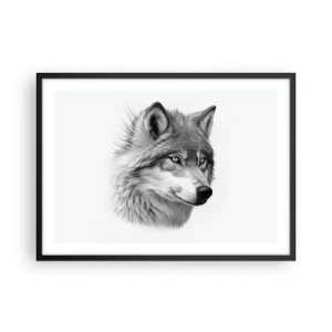 Poster în ramă neagră - Alfa - fără îndoială - 70x50 cm