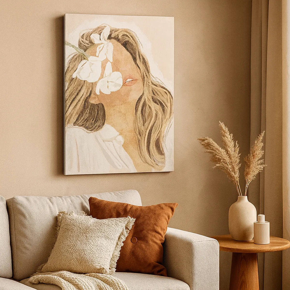 Tablou pe pânză - Printre flori în exaltare - 50x70 cm