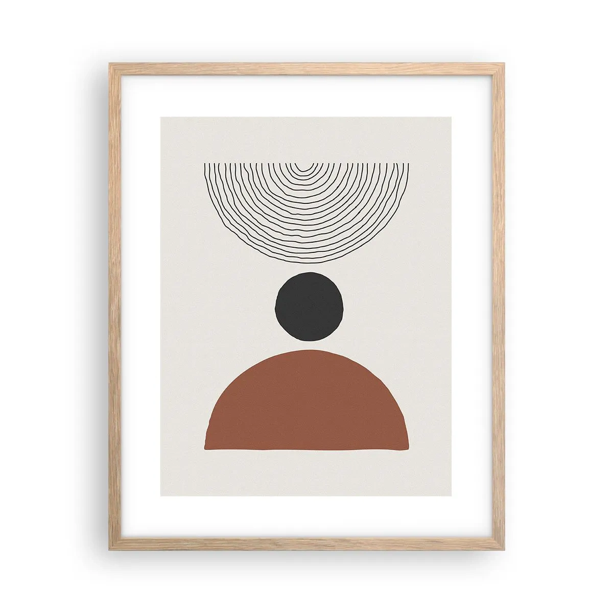 Poster în ramă de stejar deschis - În centrul atenției - 40x50 cm