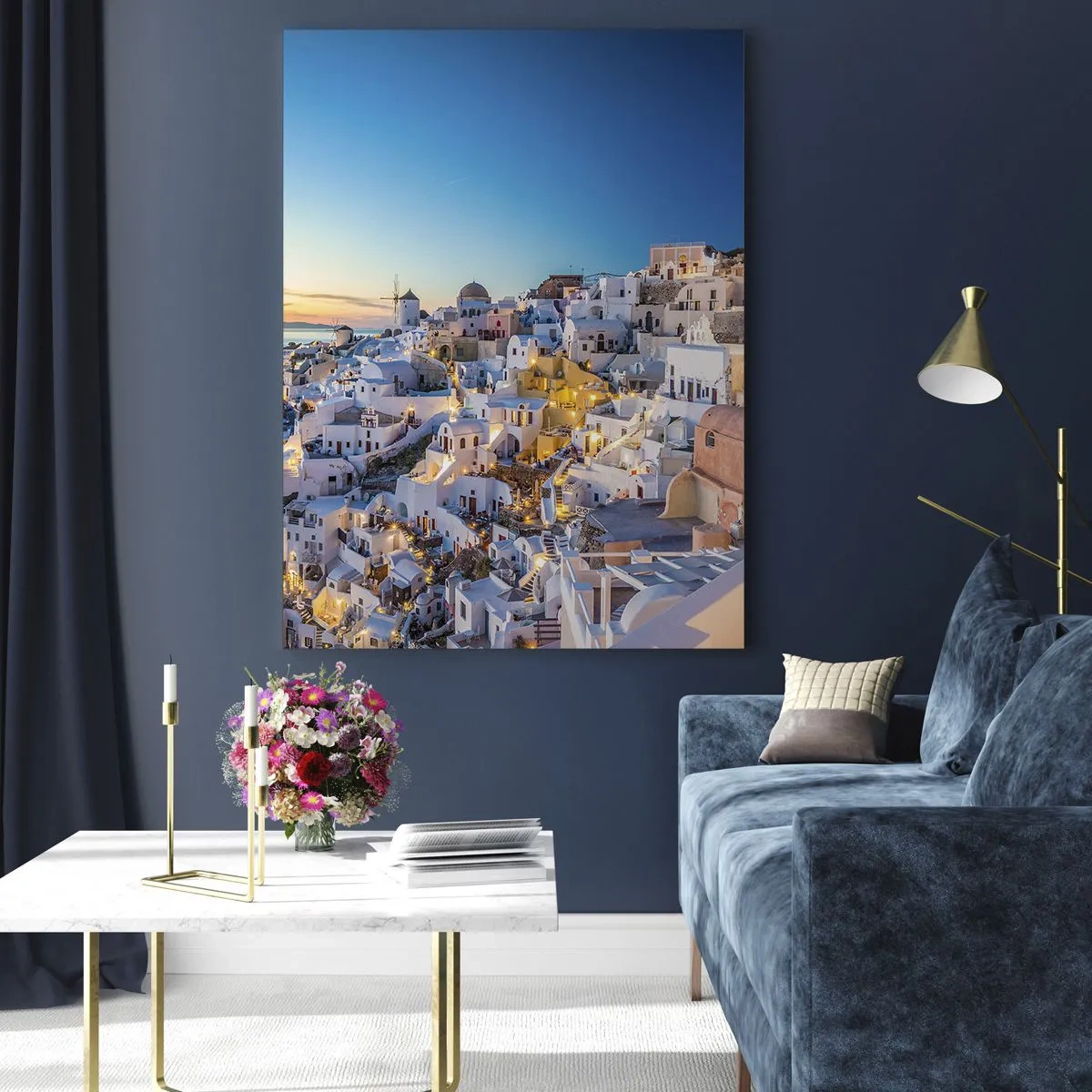 Tablou pe sticlă - Esența grecității - 50x70 cm