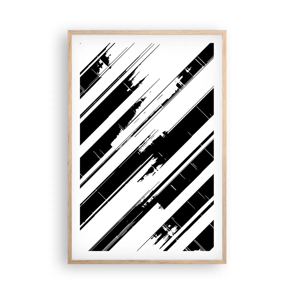 Poster în ramă de stejar deschis - Compoziție intensă și dinamică - 61x91 cm