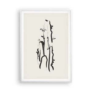 Poster în ramă albă - Floare de plante medicinale - 70x100 cm