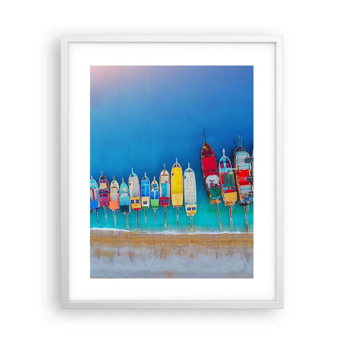 Poster în ramă albă - Din perspectiva unei păsări - 40x50 cm