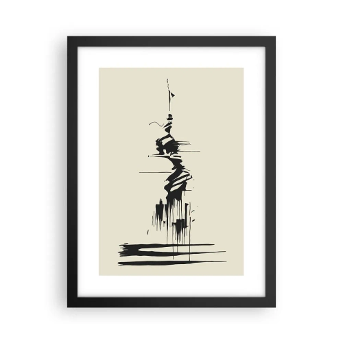 Poster în ramă neagră - Abstracție pripită - 30x40 cm
