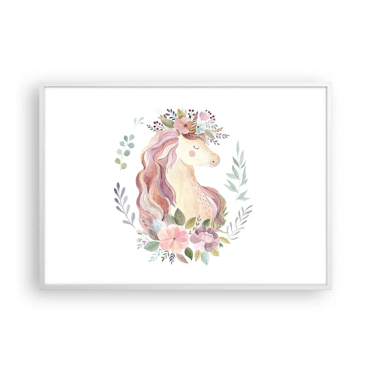 Poster în ramă albă - O invitație în lumea basmelor - 100x70 cm