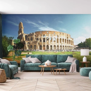 Tapet Premium Sand - Încă mai poți auzi zgomotul armelor - Colosseum, Roma, Arhitectură - 250x175 cm