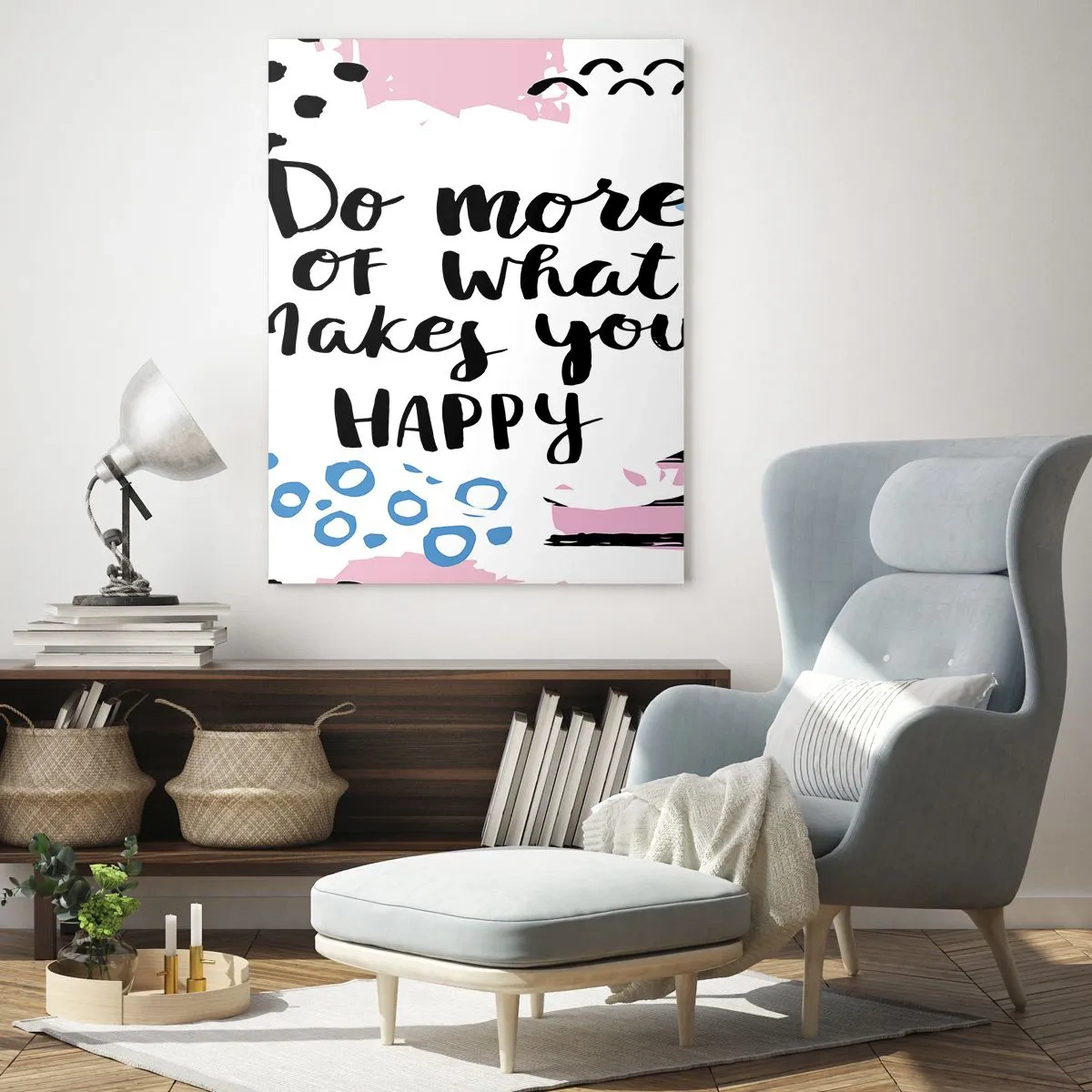 Tablou pe sticlă - Cum să fii fericit - 80x120 cm