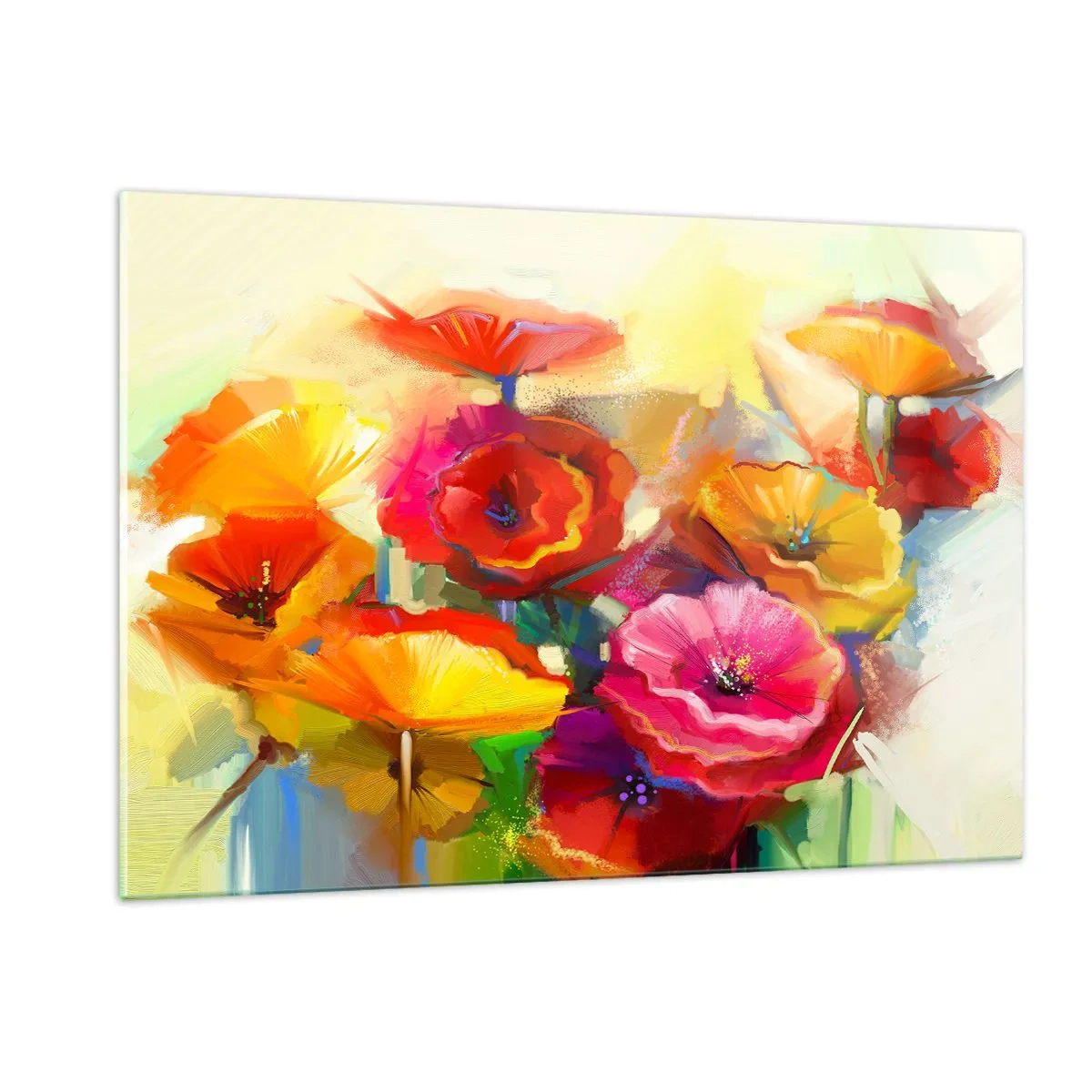 Tablou pe sticlă - Nu numai roșu - 120x80 cm