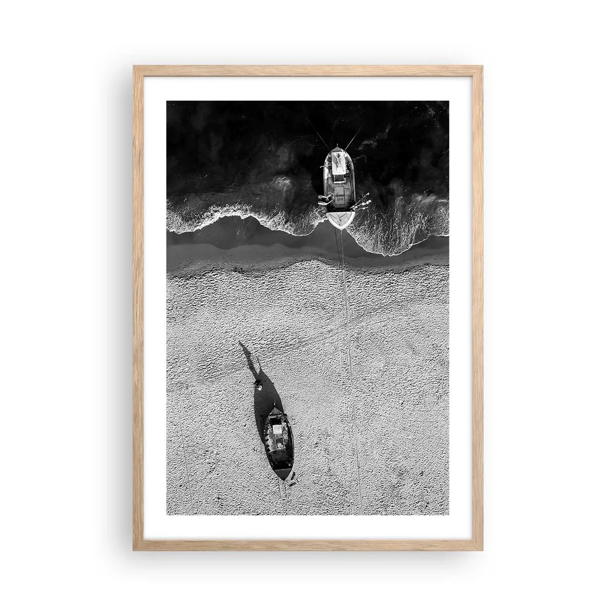 Poster în ramă de stejar deschis - Tot pe țărm... - 50x70 cm