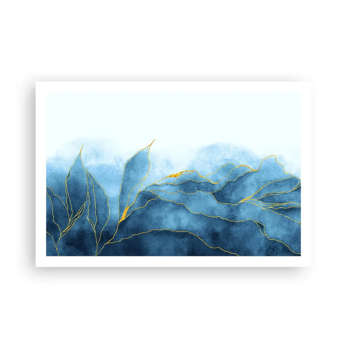 Poster - Albastru în aur - 91x61 cm