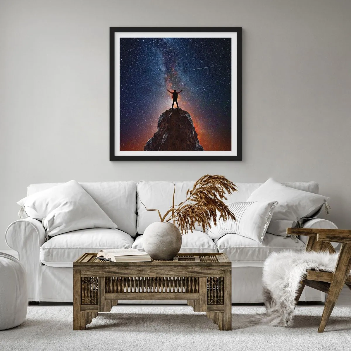 Poster în ramă neagră - Puterea este cu mine! - 40x40 cm