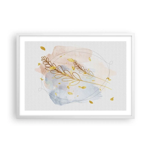 Poster în ramă albă - Suflul de aur - 70x50 cm
