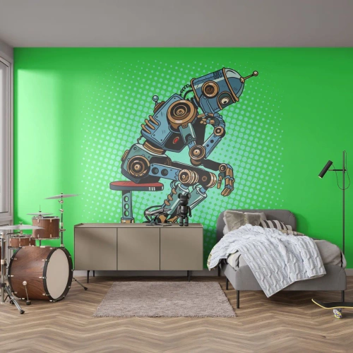 Tapet Standard Eco - Peste esența ființei - Abstracția, Robot inteligent, Pentru copii - 400x280 cm