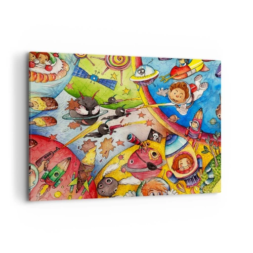 Tablou pe pânză - O mare aventură spațială - 100x70 cm