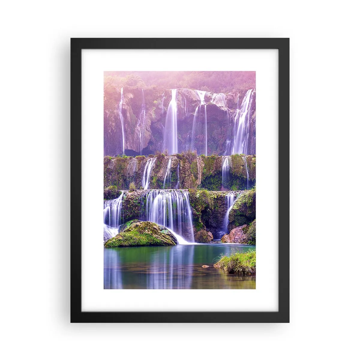 Poster în ramă neagră - Scara către cer - 30x40 cm