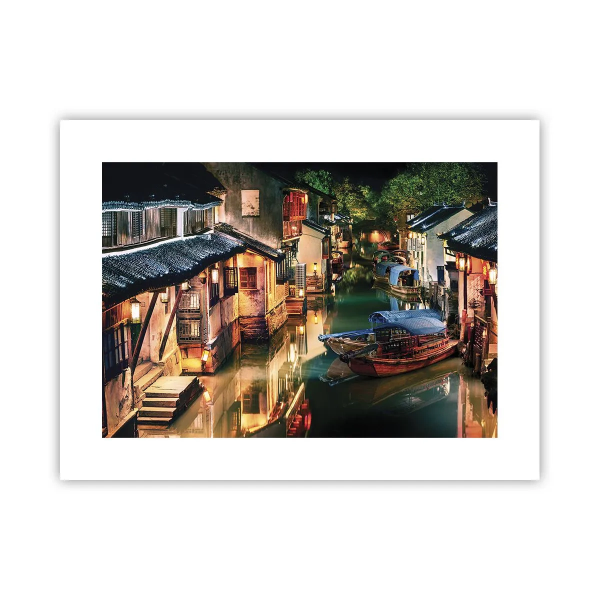 Poster - O seară pe o stradă chinezească - 40x30 cm